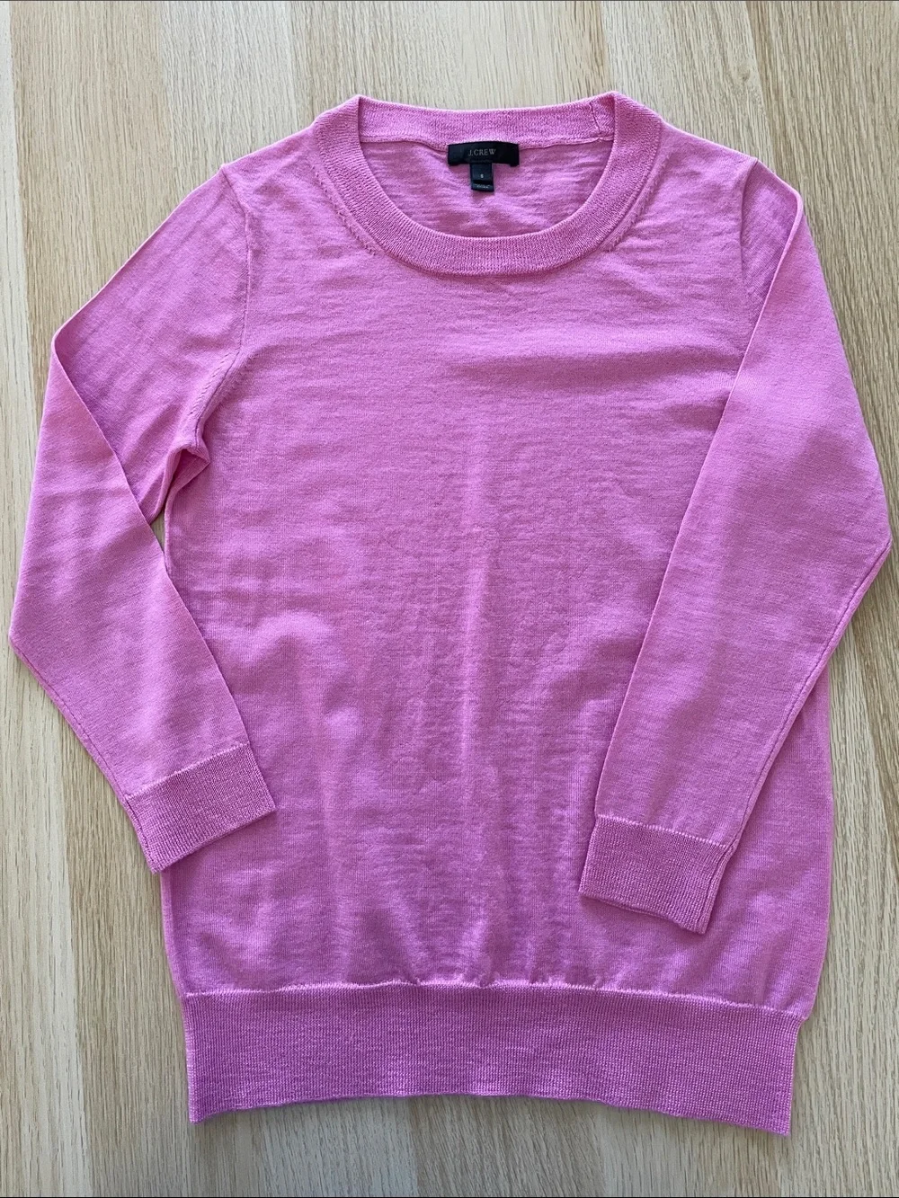 Set of 2 J. Crew Lightweight Crewneck Sweaters in Pink and Gray